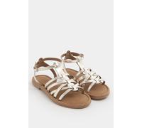 Yours - Faux Leather Gladiator Sandals In Extra Wide E Fit - Women's