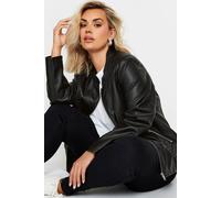 Yours Women's Faux Leather Jacket in Black | Size: 14 Yours Black 14