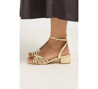 Yours - Strappy Cross Over Heels In Extra Wide Eee Fit - Women's