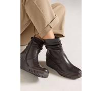 Yours Women's Faux Leather Wedge Boots in Wide E & Extra Wide EEE in Brown | Size: 4EEE