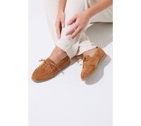 Yours Women's Faux Suede Loafers In Extra Wide EEE Fit in Tan | Size: 6EEE Yours Tan 6EEE
