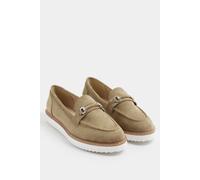 Yours Women's Faux Suede Snaffle Loafers In Wide E Fit & Extra Wide EEE Fit in Natural | Size: 9EEE Yours Natural 9EEE