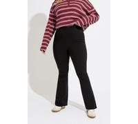 Yours Women's Flare Bengaline Trousers in Black | Size: 18 Yours Black 18