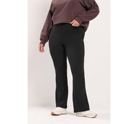 Yours Women's Flare Leggings in Black | Size: 26R