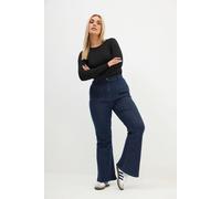 Yours Women's Flared Seam Detail Jeans in Indigo | Size: 22/24