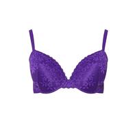 Yours Women's Floral Lace Padded T-Shirt Bra in Purple | Size: 46C