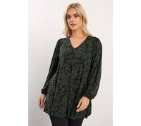 Yours Women's Floral Print Pleat Front Top | Size: 16 Yours Multicolor 16