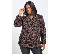 Yours Women's Floral Print Studded Overhead Blouse | Size: 26-28 Yours Multicolor 26-28