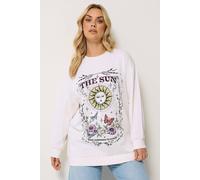 Yours Women's Floral Sun Graphic Sweatshirt in Ivory | Size: 22-24 Yours Ivory 22-24