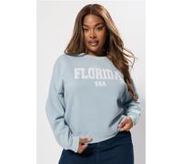 Yours Curve 'Florida' Slogan Sweatshirt - Women's - Plus Size Curve Blue