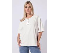 Limited Collection Curve Flower Detail T-Shirt - Women's - Plus Size Curve