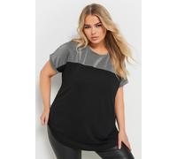 Yours Women's Foil Detail Top in Silver | Size: 20 Yours Silver 20