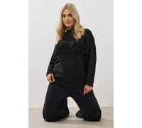 Yours Curve Fringe Ribbed Knitted Jumper - Women's - Plus Size Curve Black