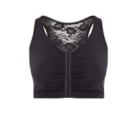 Yours Curve Non-Wired Front Fastening Bra - Women's - Plus Size Curve Black