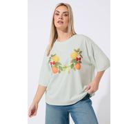 Yours Women's Fruit Graphic T-Shirt in Light Green | Size: 26-28 Yours Light Green 26-28