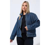 Yours Women's Funnel Neck Denim Jacket in Indigo | Size: 18