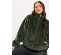 Yours Women's Funnel Neck Fleece in Dark Green | Size: 16