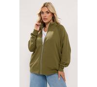 Yours Women's Funnel Neck Sweatshirt in Olive | Size: 22/24