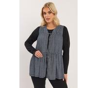 Yours Curve Gingham Bow Tie Front Top - Women's - Plus Size Curve