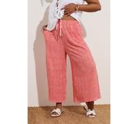 Gingham Crinkle Midaxi Culottes Yours Red 26-28