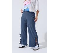 Yours Women's Gingham Tie Side Trousers in Blue | Size: 20 Yours Blue 20