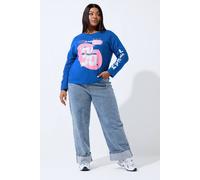 Yours Limited Collection Curve 'Los Angeles 96' Graphic Oversized T-Shirt - Women's - Plus Size Curve Blue