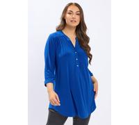 Yours Women's Half Placket Shirt in Cobalt | Size: 18 Yours Cobalt 18