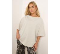 Yours Curve Brown Boxy Heavyweight Boat Neck Top - Women's - Plus Size Curve