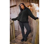 Yours Curve Heavyweight Teddy Fleece - Women's - Plus Size Curve Black