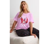 Yours Women's 'Hot Stuff' Wide Leg Pyjama Set | Size: 18-20 Yours Multicolor 18-20