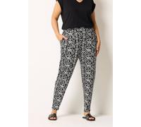 Yours Women's Ikat Print Harem Trousers in Black | Size: 30-32 Yours Black 30-32