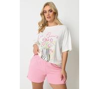 Yours Women's Jogger Shorts in Baby Pink | Size: 22-24 Yours Baby Pink 22-24