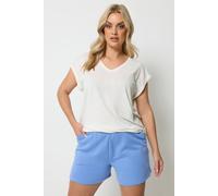 Yours Women's Jogger Shorts in Blue | Size: 26-28 Yours Blue 26-28