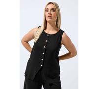 Yours Limited Collection Curve Compact Knitted Waistcoat - Women's - Plus Size Curve Black