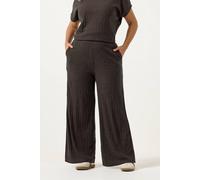 Yours Curve Brown Knitted Wide Leg Trousers - Women's - Plus Size Curve