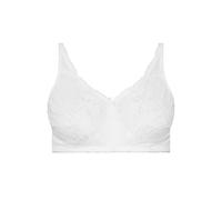 Yours Women's Lace Non-Padded Non-Wired Full Cup Bra in White | Size: 46B