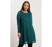 Yours Women's Lace Scallop Hem Mini Dress in Blue | Size: 16 Yours Blue 16