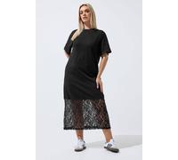Yours Limited Collection Curve Lace Trim T-Shirt Dress - Women's - Plus Size Curve Black