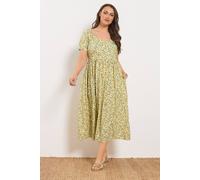 Yours Curve Lemon Print Maxi Dress - Women's - Plus Size Curve