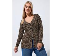 Yours Limited Collection Curve Brown Stripe Flare Hem Cardigan - Women's - Plus Size Curve