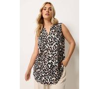 Yours Women's Leopard Print Blouse in Brown | Size: 18 Yours Brown 18