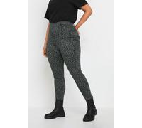 Yours Women's Leopard Print Jeggings in Grey | Size: 14 Yours Grey 14