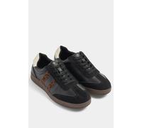 Yours - Leopard Print Side Stripe Lace Up Trainer in Wide E Fit & Extra Eee Fit - Women's