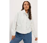 Yours Women's Lightweight Funnel Neck Jacket in White | Size: 16