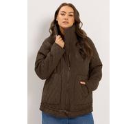Yours Women's Lightweight Quilted Jacket in Chocolate | Size: 22/24