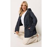 Yours Women's Lined Hooded Jacket in Dark Navy | Size: 26-28 Yours Dark Navy 26-28
