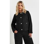 Yours Women's Long Sleeve Boucle Jacket in Black | Size: 20 Yours Black 20