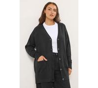 Yours Curve Boyfriend Button Through Cardigan - Women's - Plus Size Curve Black