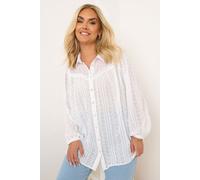Yours Women's Long Sleeve Embroidered Shirt in White | Size: 26-28 Yours White 26-28