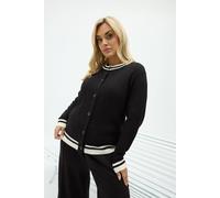 Yours Women's Long Sleeve Knitted Cardigan Sweater in Black | Size: 22/24